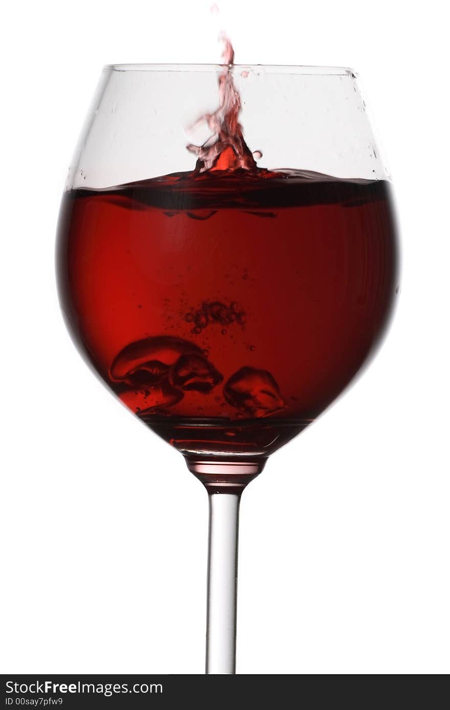 Wine Filling A Glass