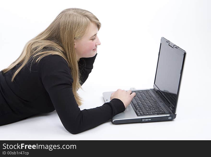 Teenager with Laptop