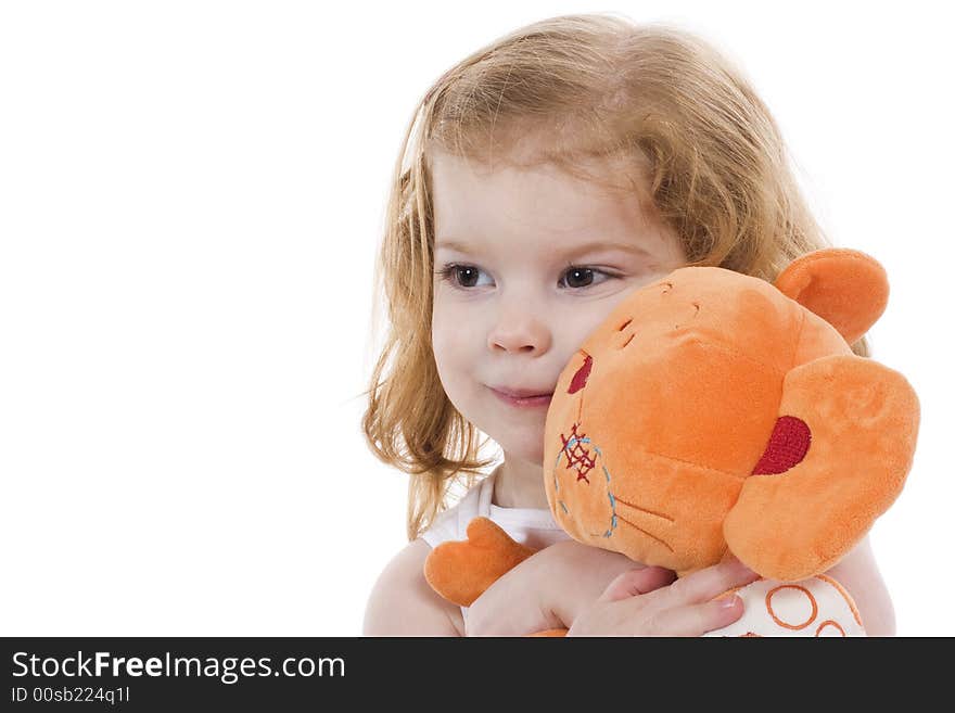 Cute little girl with teddy