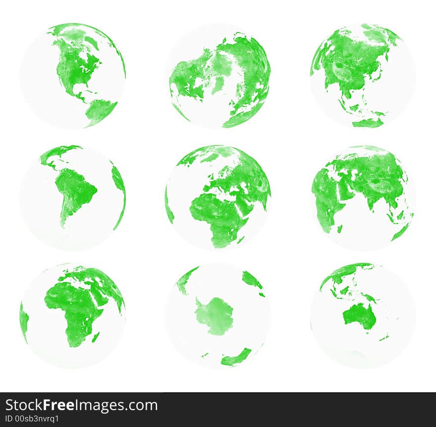 Digital Art 3D Earth Globe View. Digital Art 3D Earth Globe View