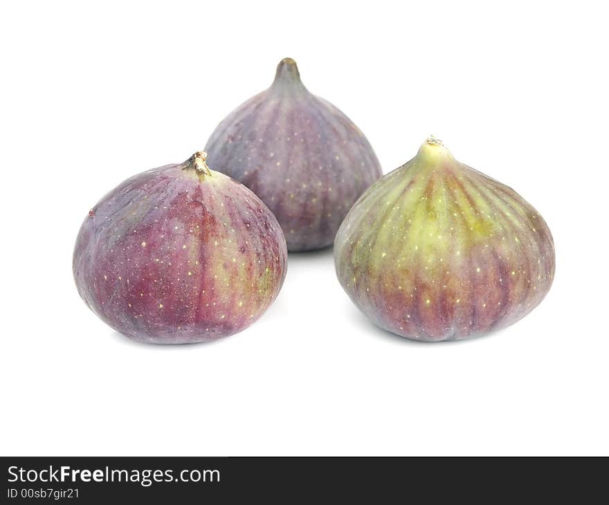 Fresh figs isolated on a white background