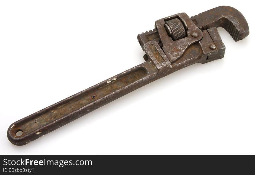 Old vintage pipe wrench some rust works very well