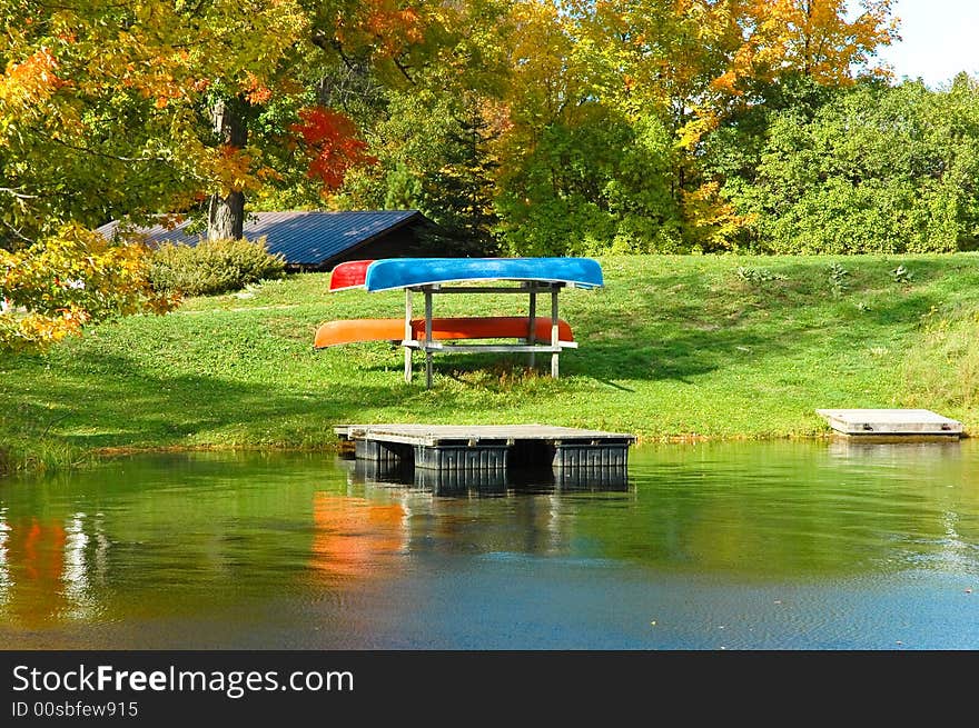 Canoes on the Lake