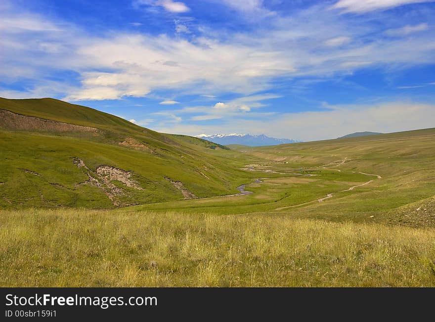 Beautiful mountain view of Kazakhstan