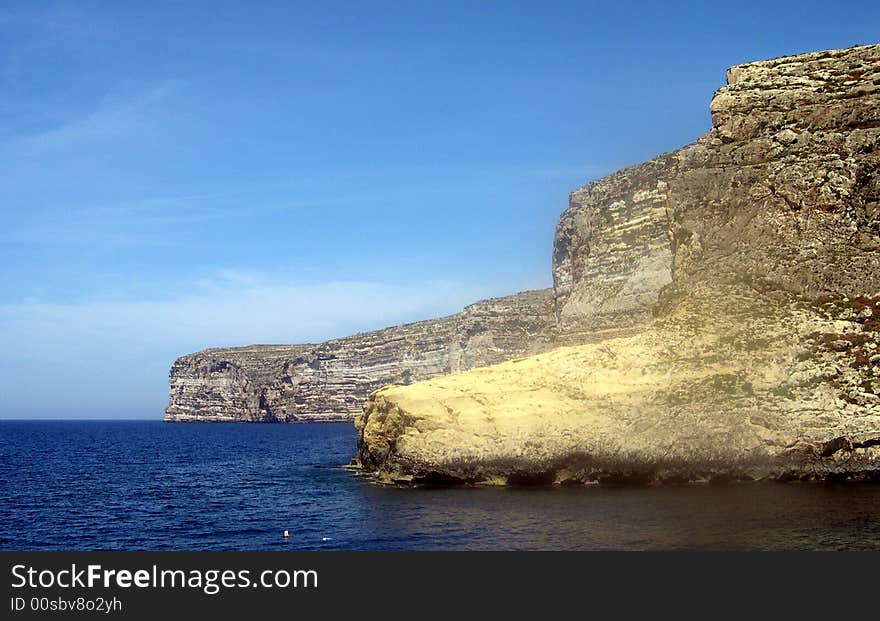 Rugged coastline, Gozo, Malta