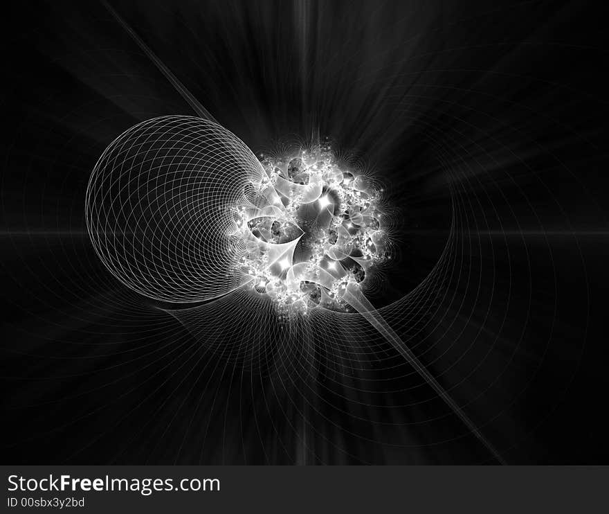 Fractal rendered abstract futuristic background. Fractal rendered abstract futuristic background