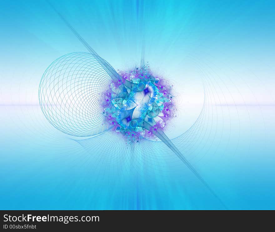 Fractal rendered abstract futuristic background. Fractal rendered abstract futuristic background