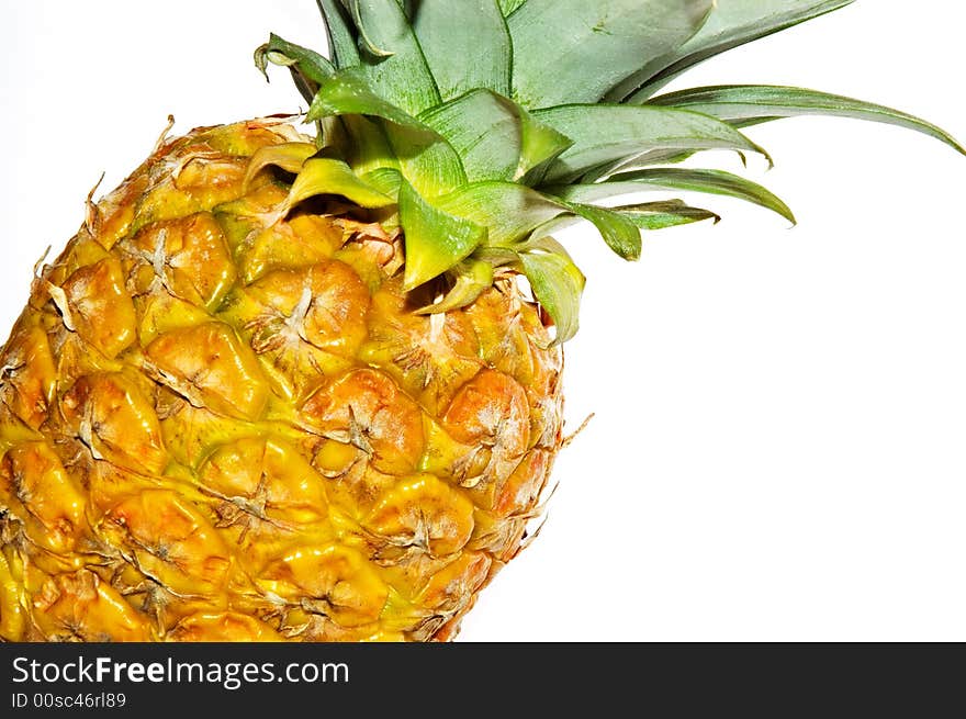 Fresh pineapple on white background