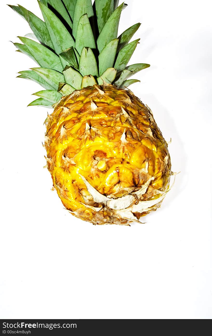 Fresh pineapple on white background