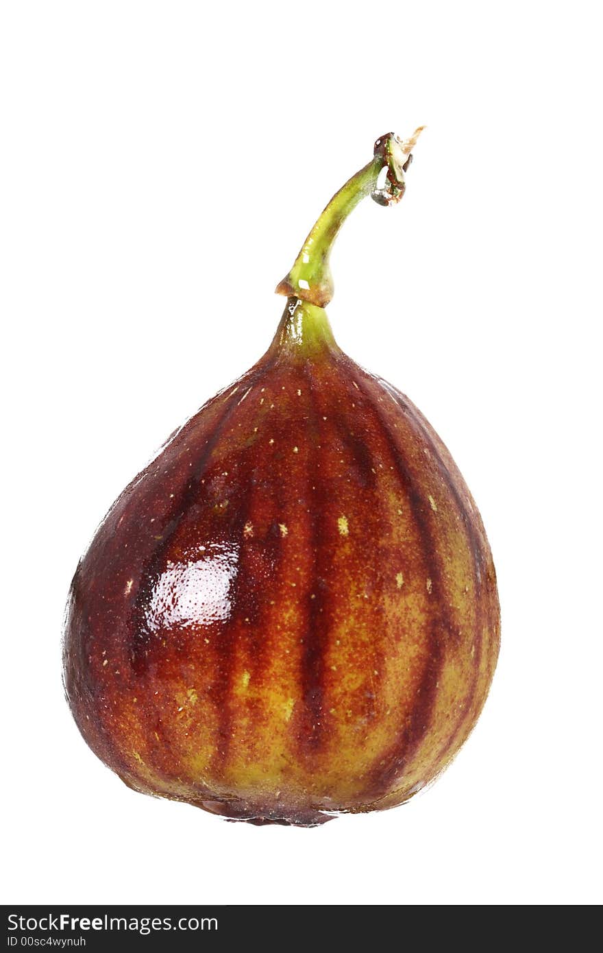 Fresh fig with drop of water