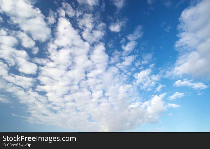 Blue sky and beautiful fluffy white clouds, perfect replacement for boring skies. Blue sky and beautiful fluffy white clouds, perfect replacement for boring skies