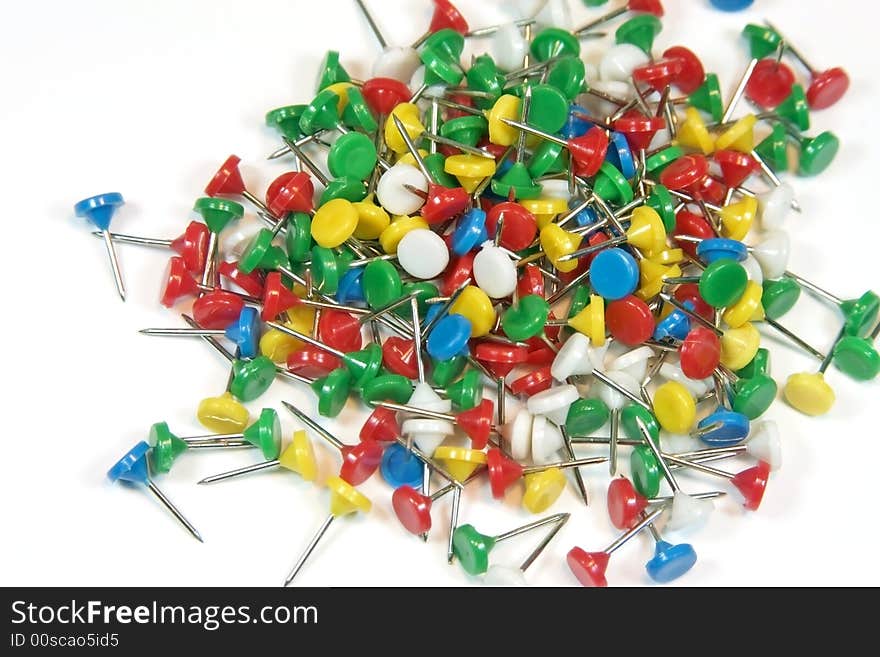 Multi-colored stationary pins