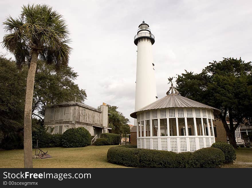 White Gazebo and Lighthouse