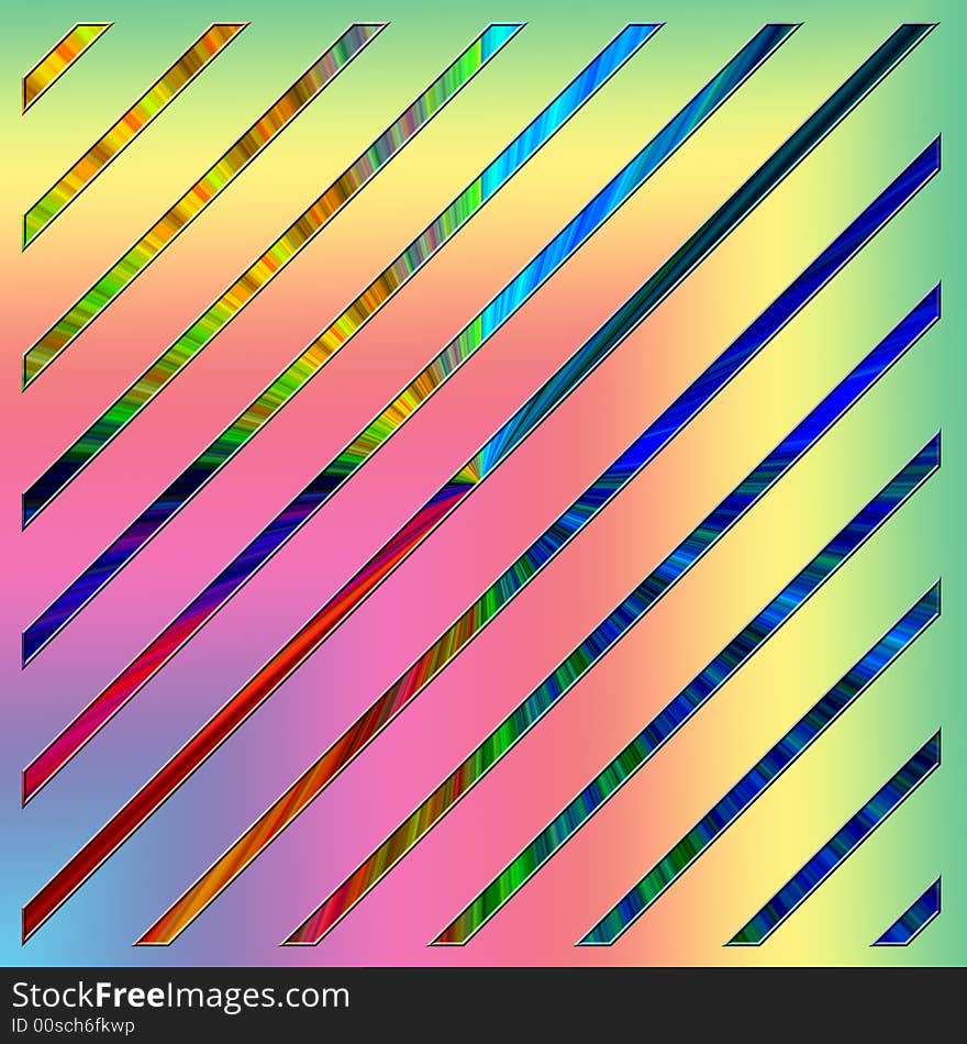 Multicolored Diagonal Lines