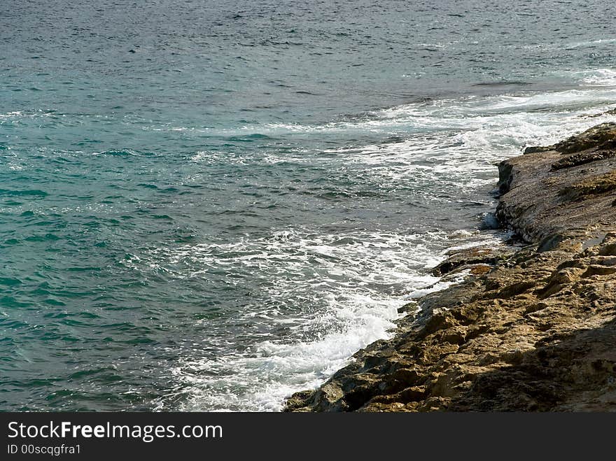 A Sea View With Cliffs