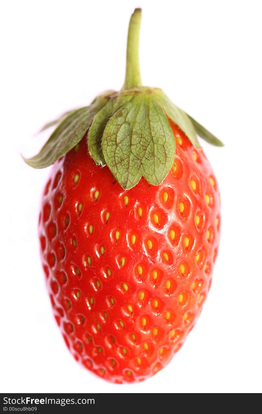 Strawberry with a white background