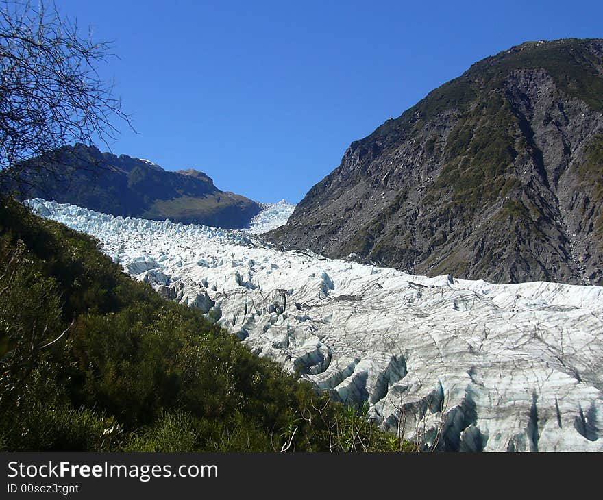 Ice field, Fox Glacier, New Zealand