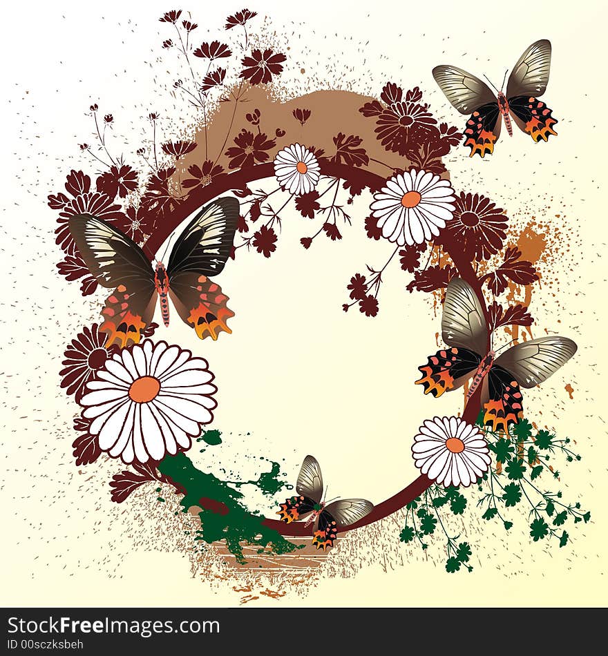 Flowers background, abstract floral background