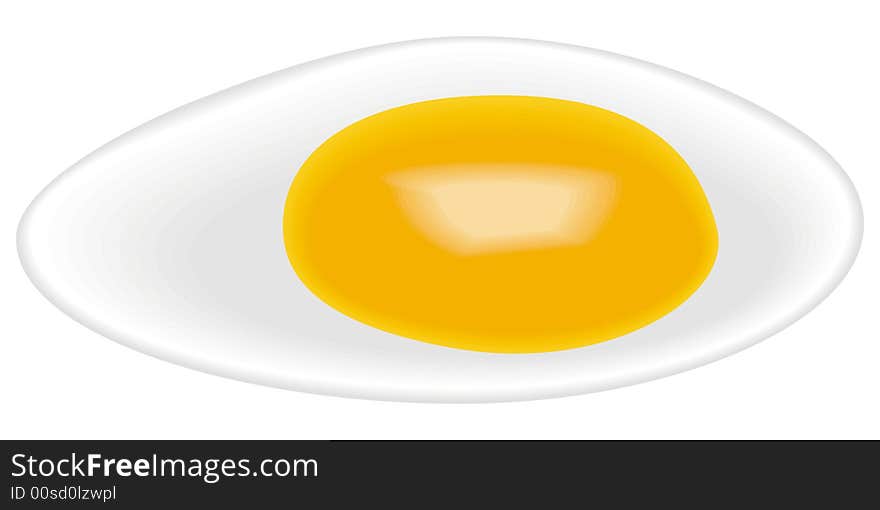 Art illustration of an opened egg