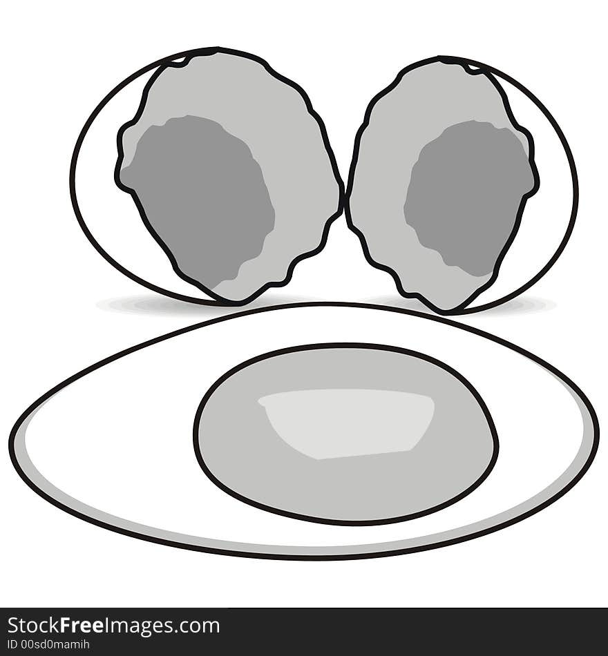 Art illustration of a broken egg