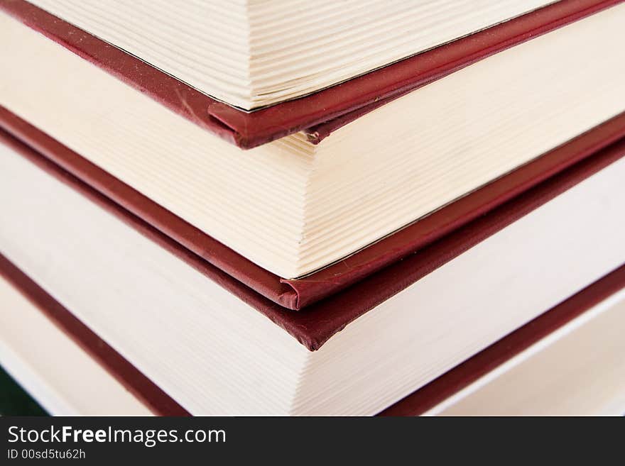 Pile of books isolated on a white background