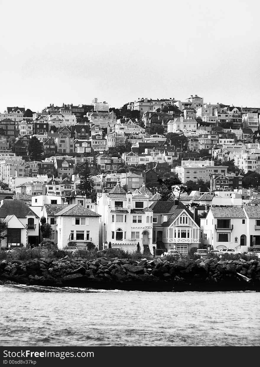 A view of San Francisco from the bay.