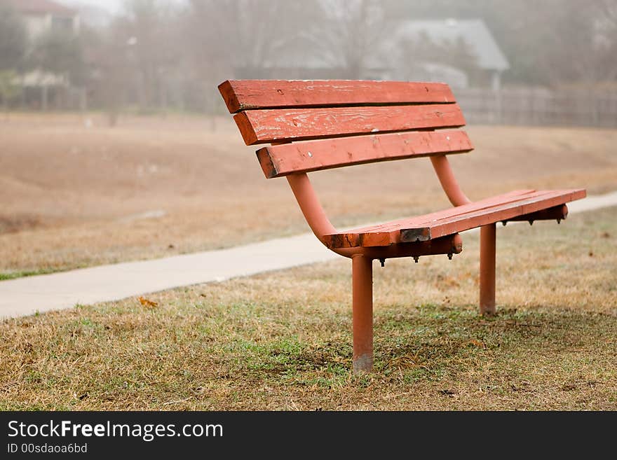 Red bench