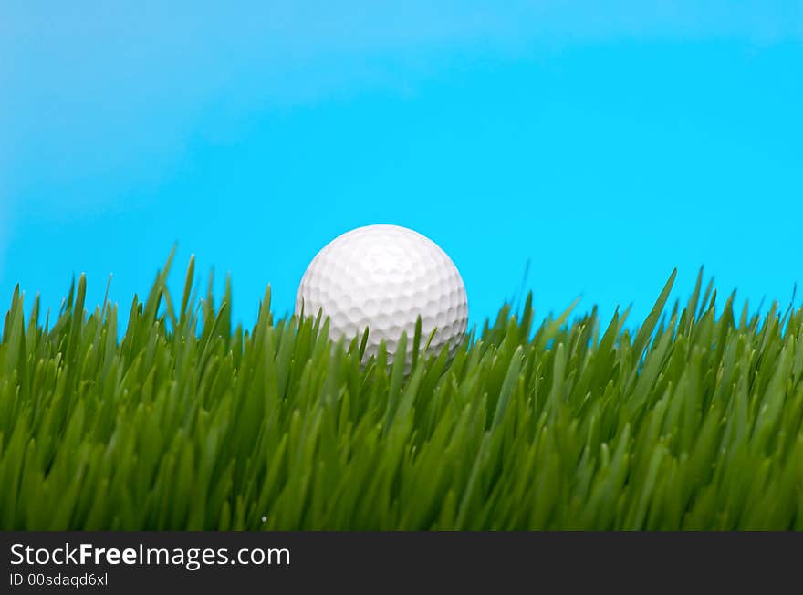 Image of a Golf ball in tall grass