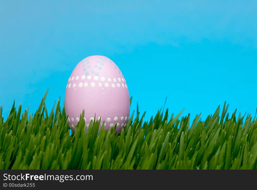 Image of an Easter egg in grass