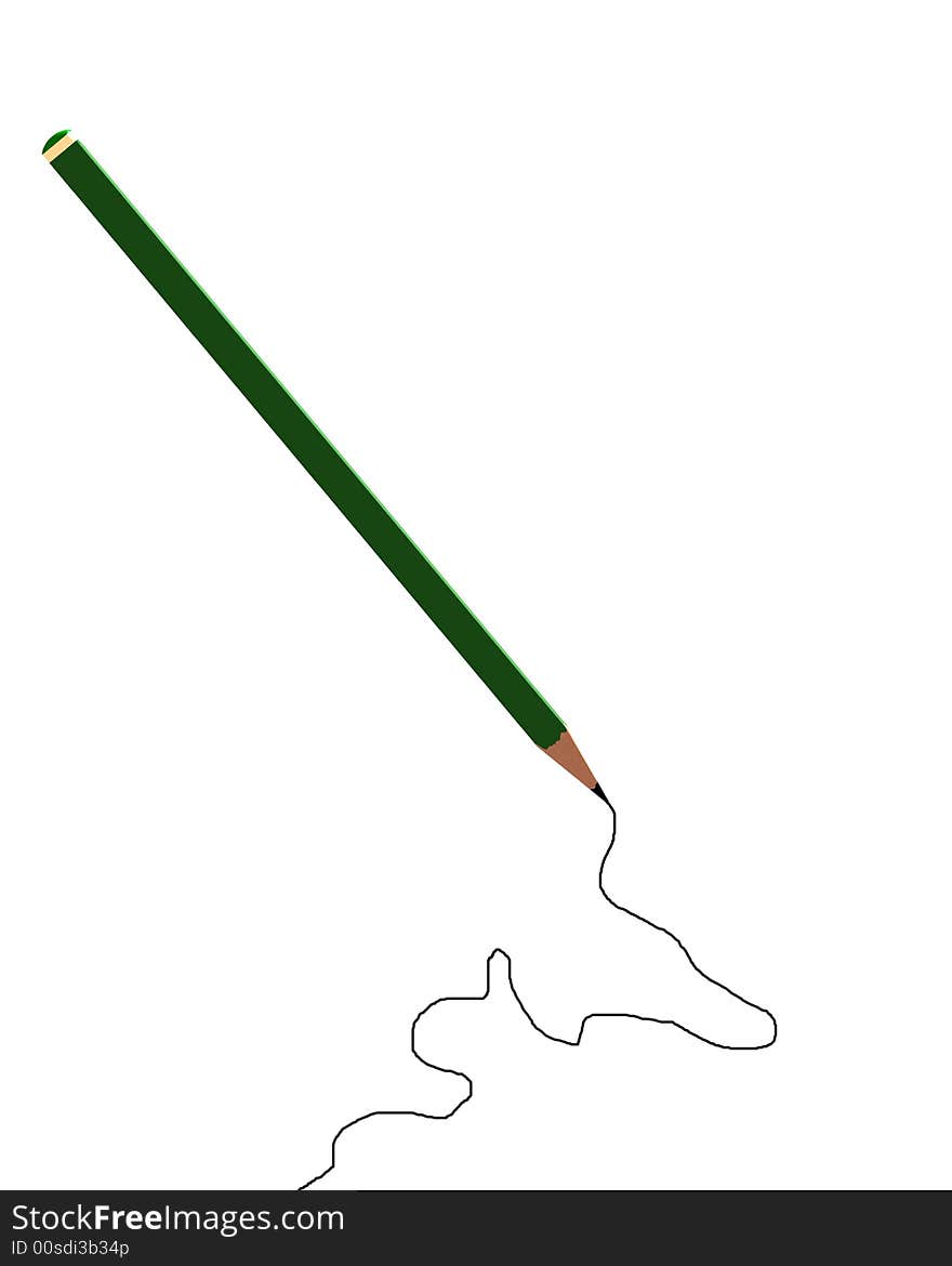 An image of a pencil that is drawing a pencil line, it could represent the concept of creativity. An image of a pencil that is drawing a pencil line, it could represent the concept of creativity.