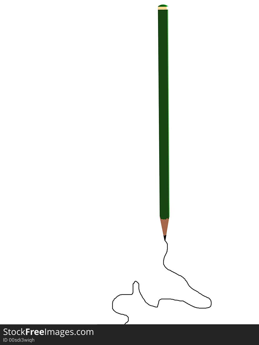An image of a pencil that is drawing a pencil line, it could represent the concept of creativity. An image of a pencil that is drawing a pencil line, it could represent the concept of creativity.