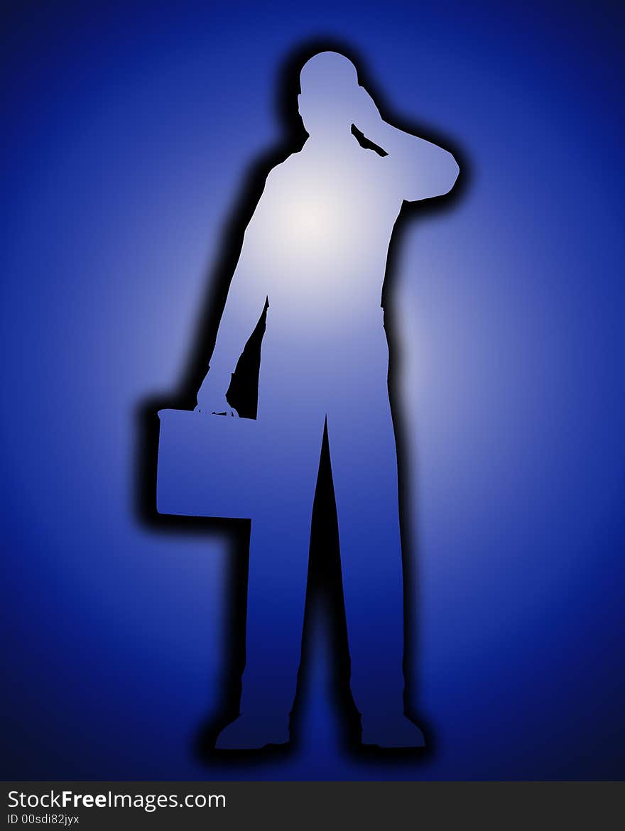 A conceptual image of a outline of a business man. A suitable image for business concepts. A conceptual image of a outline of a business man. A suitable image for business concepts.