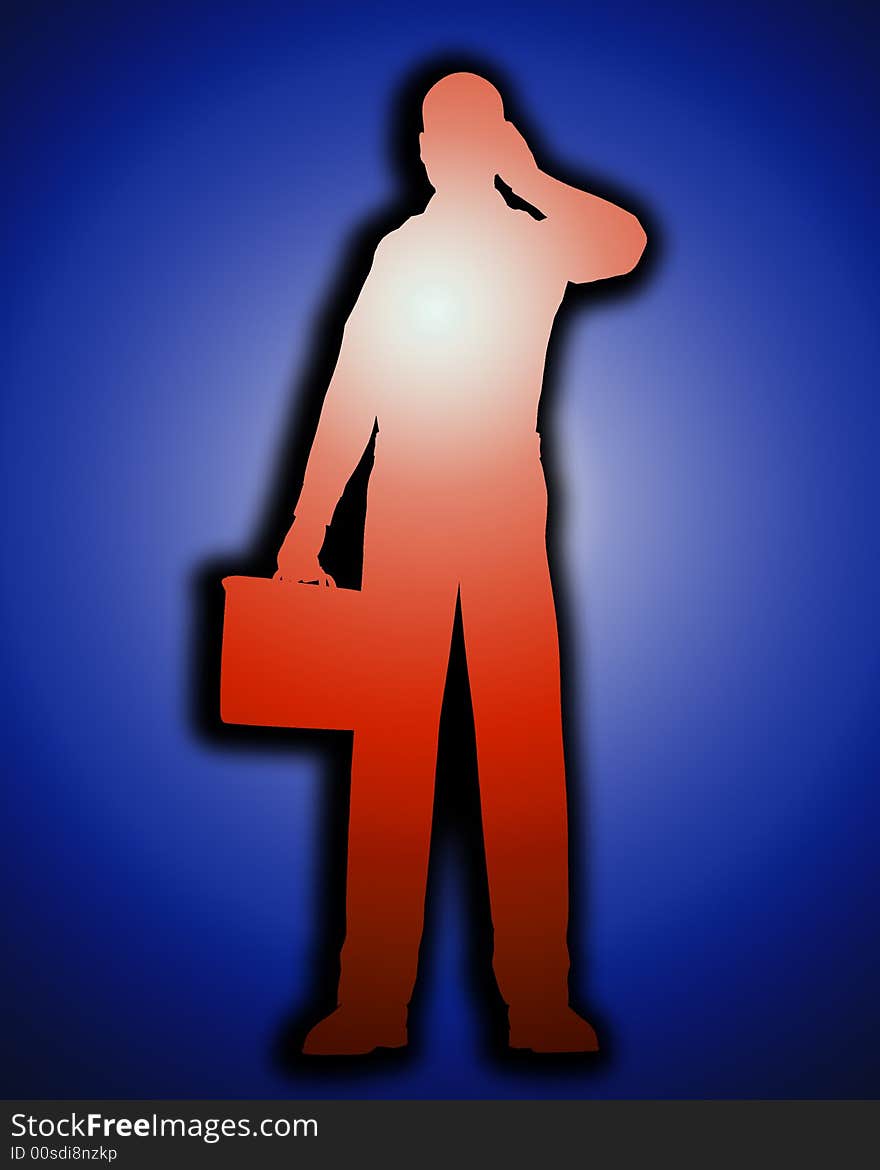 A conceptual image of a outline of a business man. A suitable image for business concepts. A conceptual image of a outline of a business man. A suitable image for business concepts.