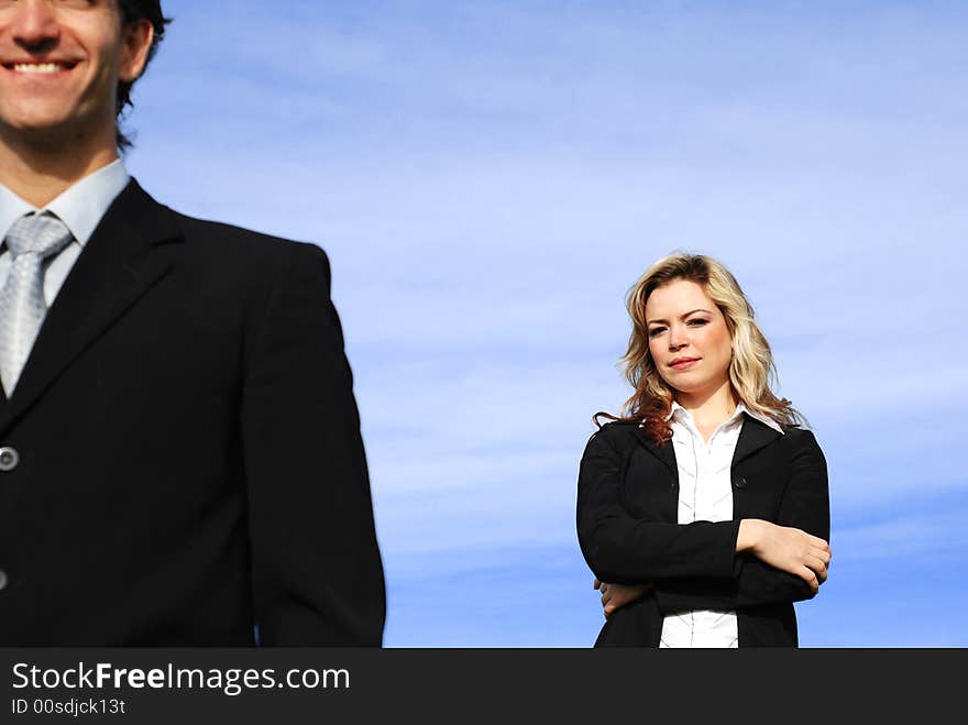 Portrait of a confident and successful business team posing together