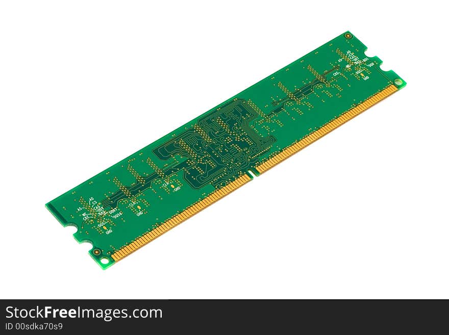 Photo of DDR memory module stick backside view