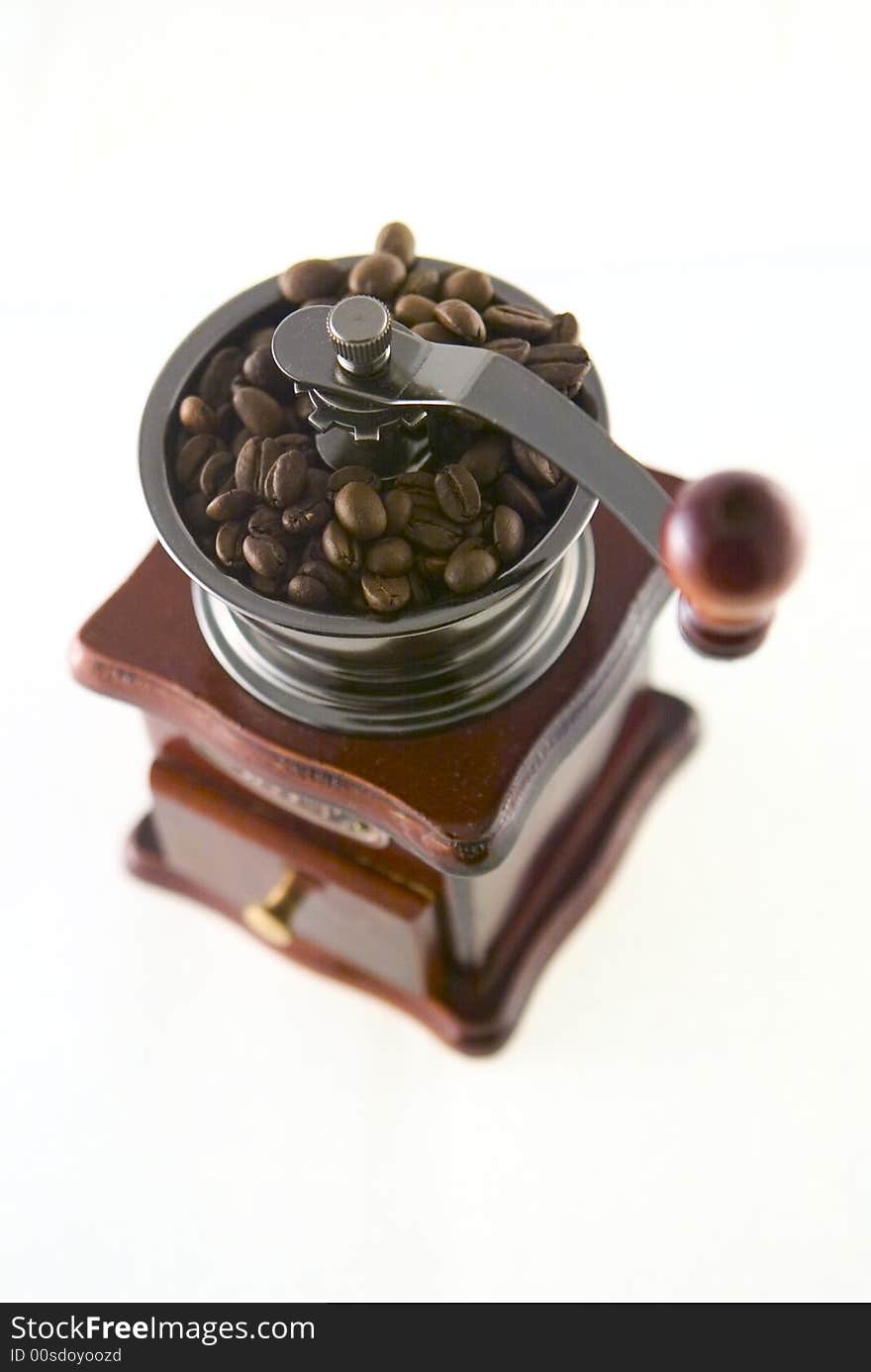 Coffee in Grinder