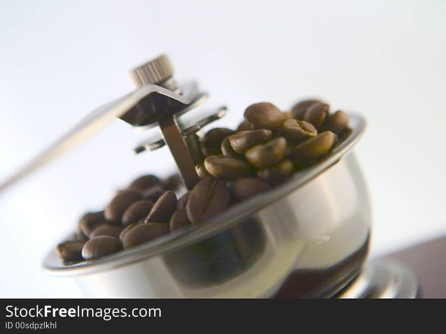 Coffee In Grinder