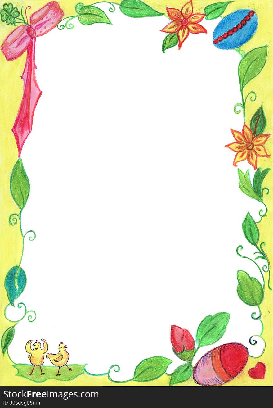 Spring frame for background and wallpaper