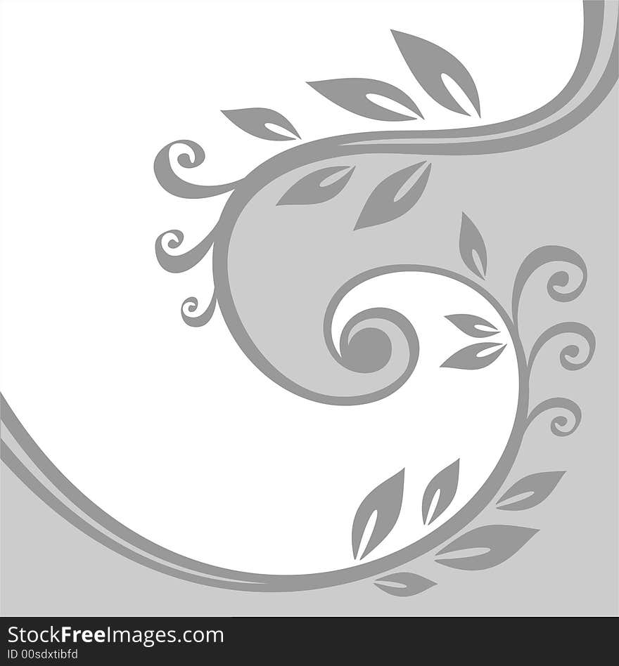 Gray Floral Background