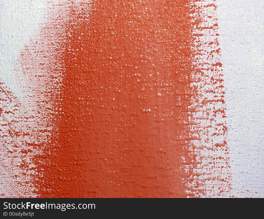 Red paint on a wall