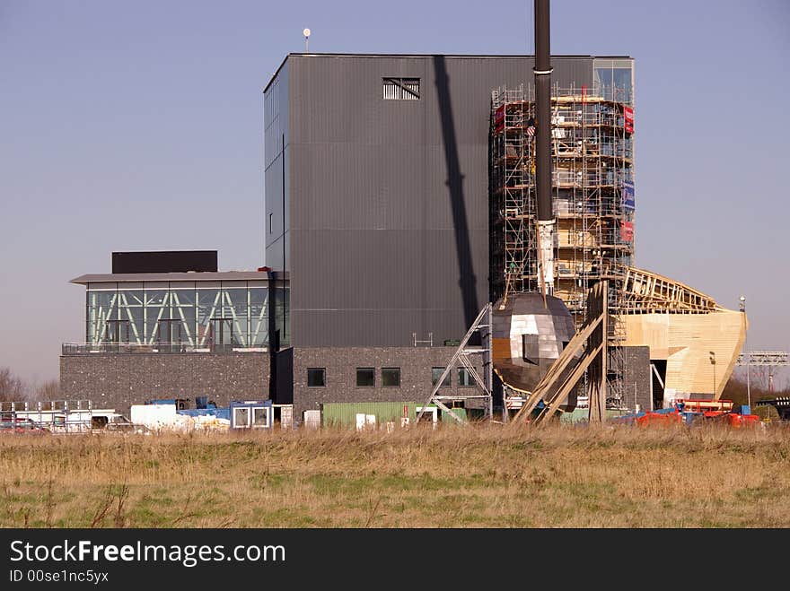 The Corpus building in Leiden, the Netherlands, under construction. The Corpus building in Leiden, the Netherlands, under construction