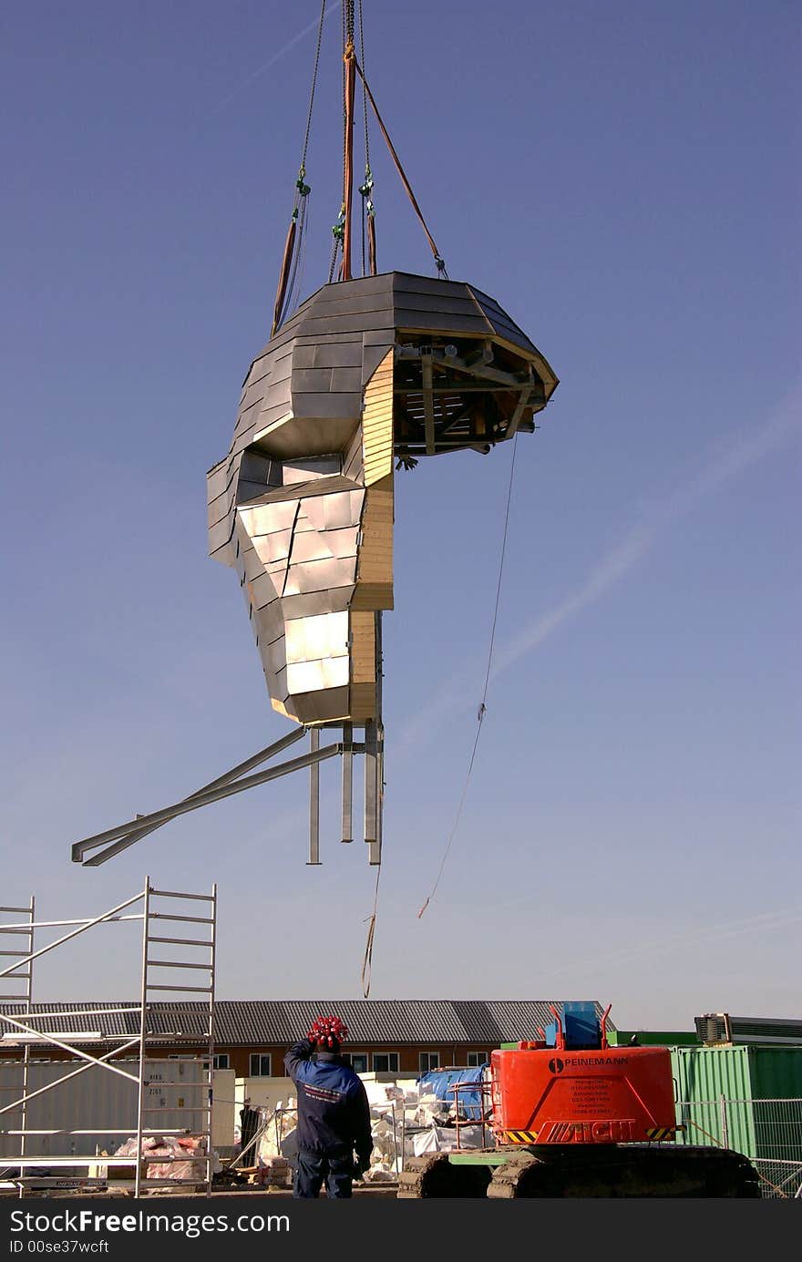 The Corpus building under construction, Leiden, The Netherlands,. The Corpus building under construction, Leiden, The Netherlands,