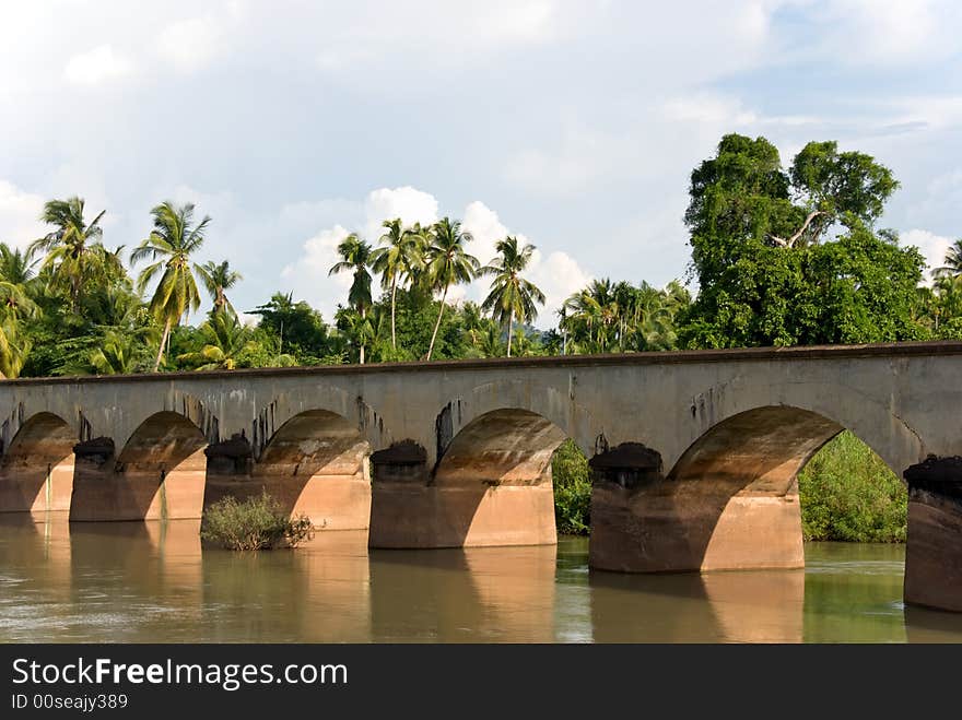 Bridge over river mekong