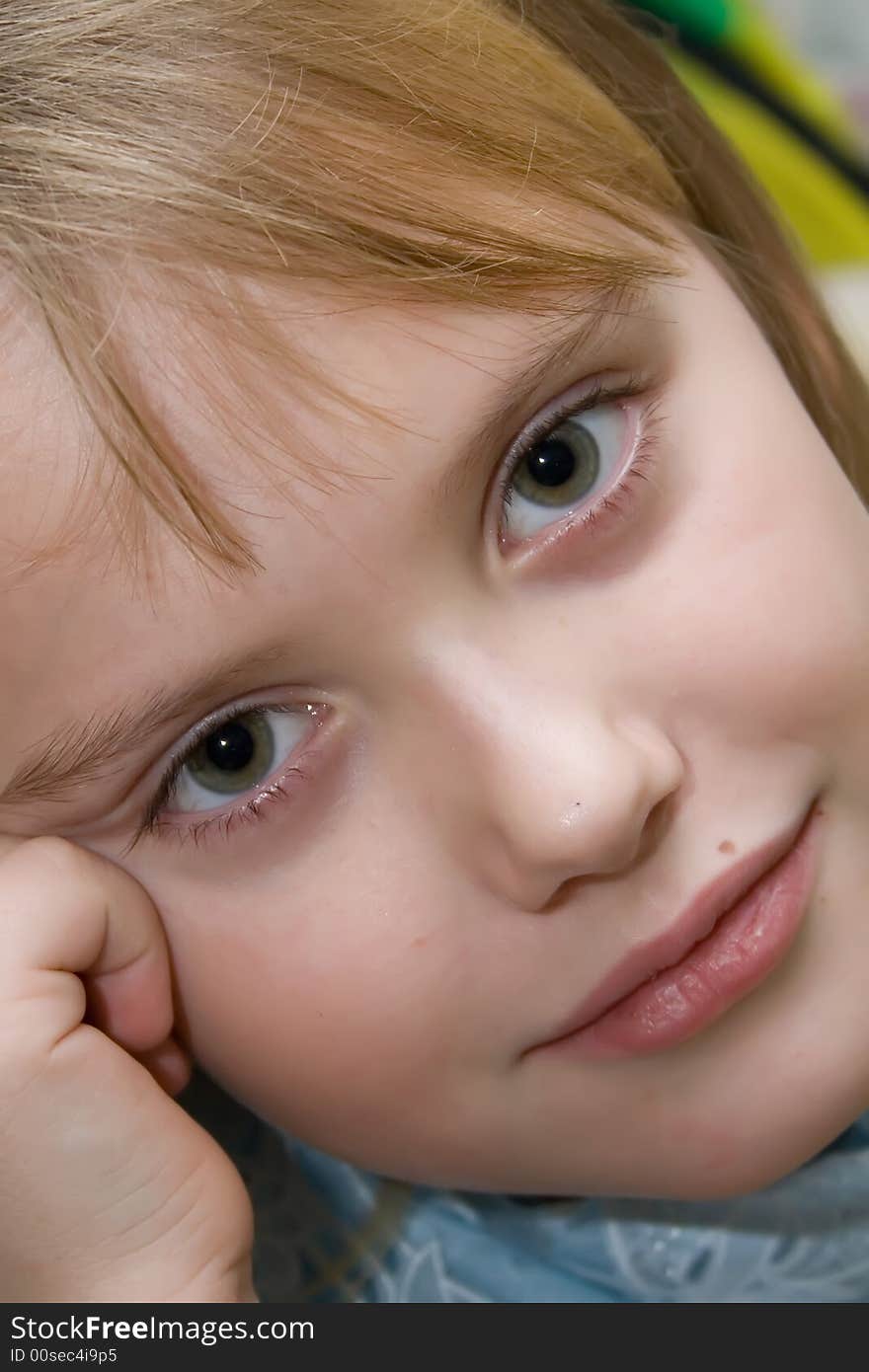 Color portrait of young girl. Color portrait of young girl