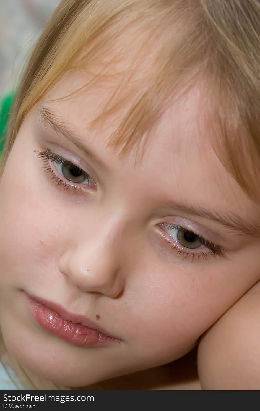 Color portrait of young girl. Color portrait of young girl