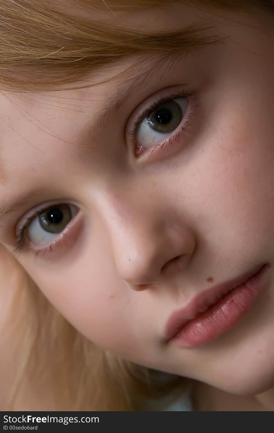 Color portrait of young girl. Color portrait of young girl