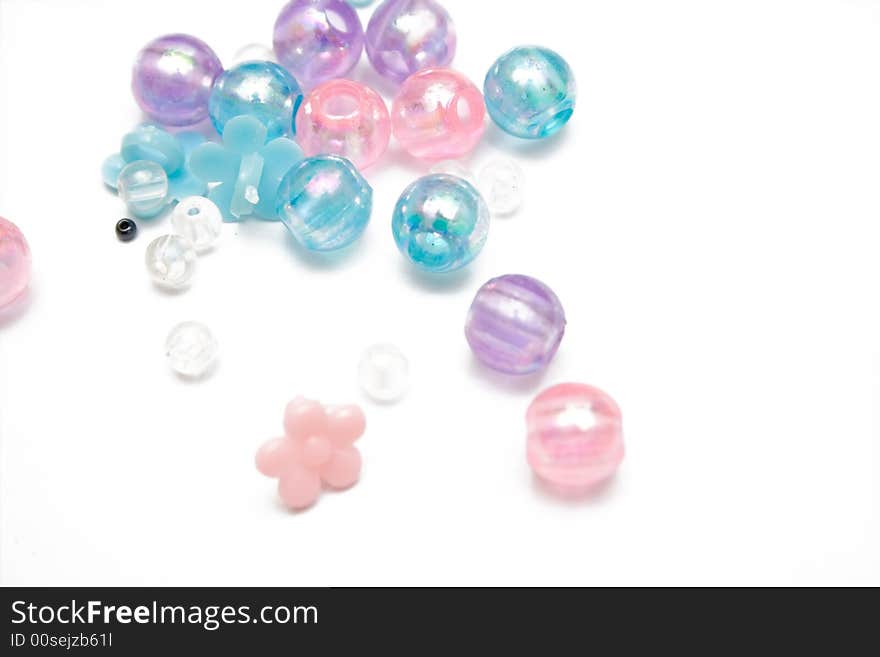 Pink And Blue Beads