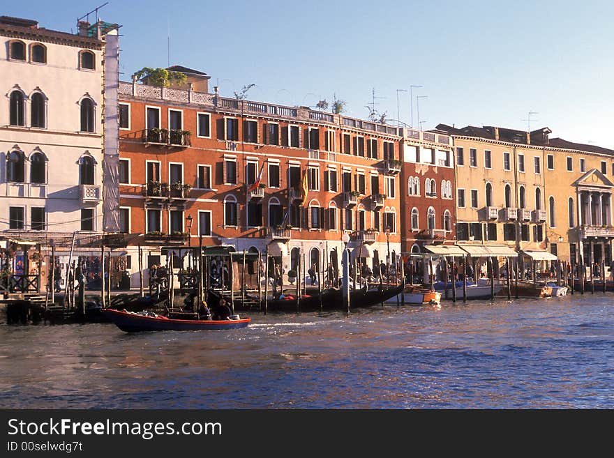 A view of Venice from the Great Canal. A view of Venice from the Great Canal