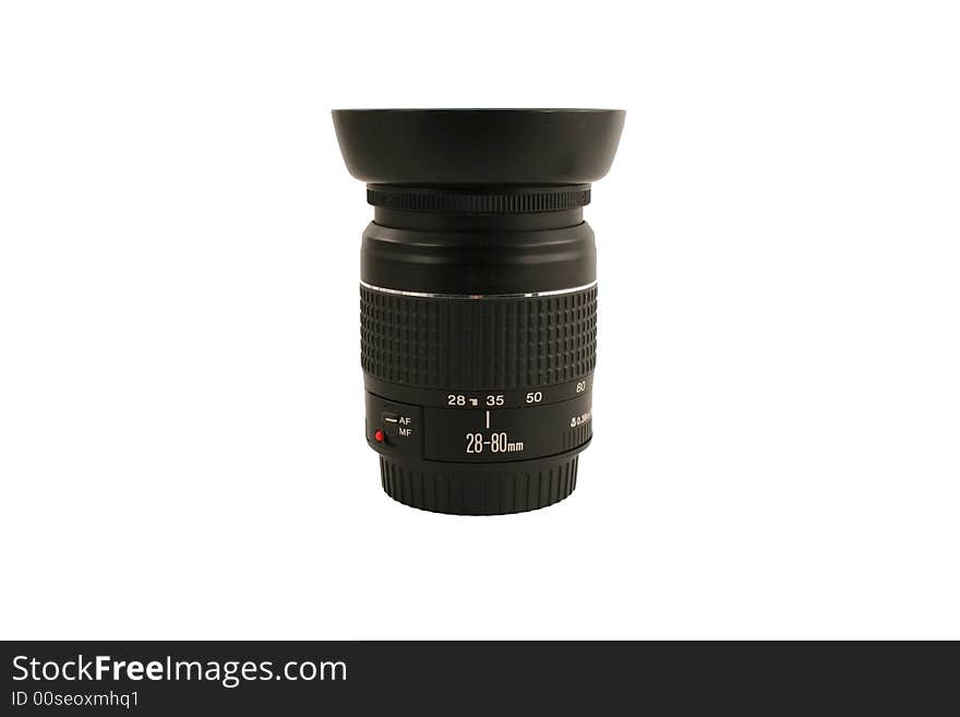 A 28-80mm Dslr Camera lens on white