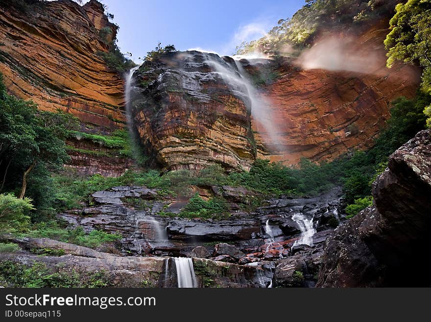 Waterfall in the mountains